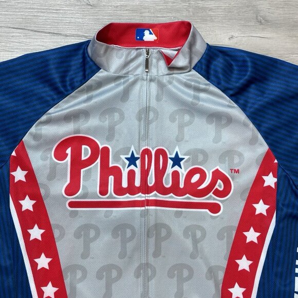 Philadelphia Phillies Primal Biking Cycling Men's Small Jersey Full Zip Shirt - Picture 5 of 10